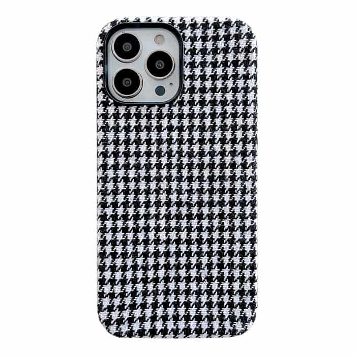 iPhone 14 Pro Max Fabric Case - Black Grid