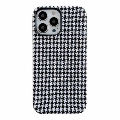iPhone 14 Pro Fabric Case - Black Grid