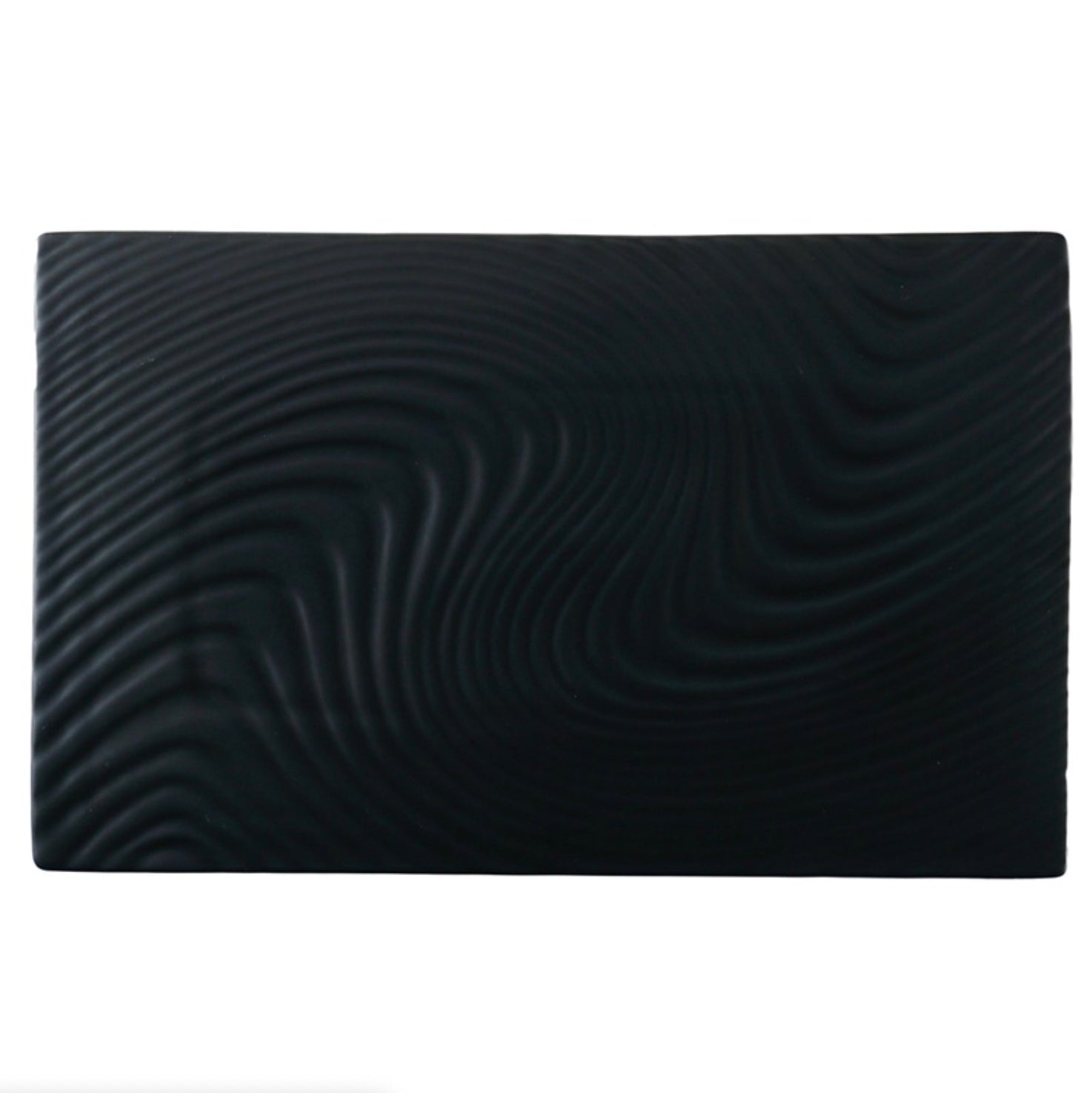 Black Serving Plate Texture Large