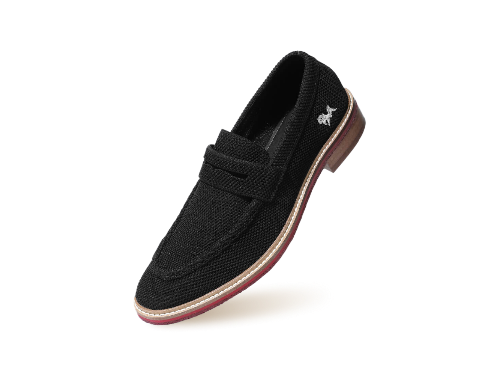 Block Heel Loafers : Black