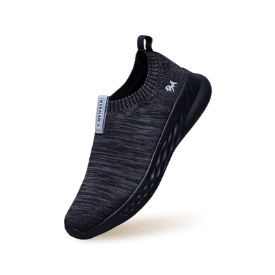 Melange Slip Ons : Black