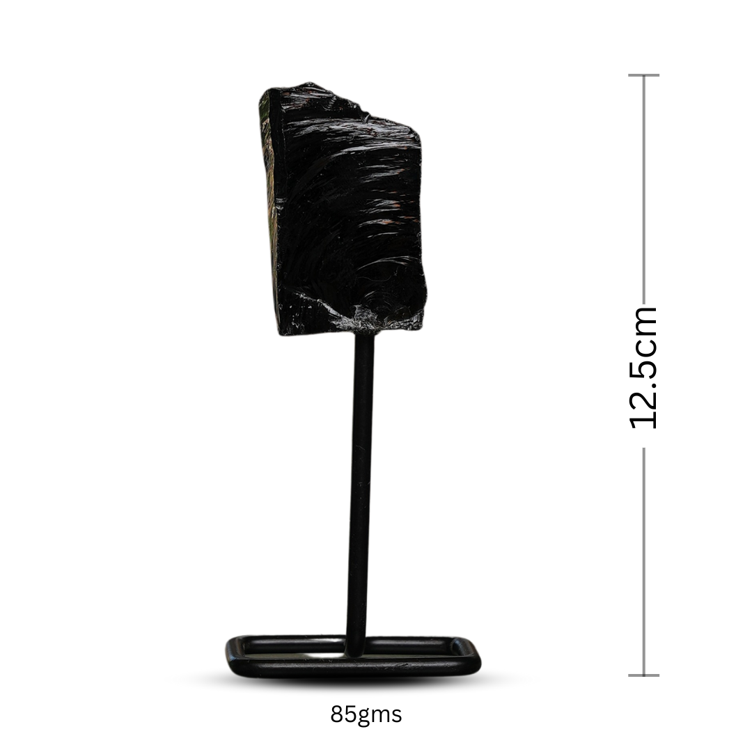 Black Obsidian Raw Stone Stand