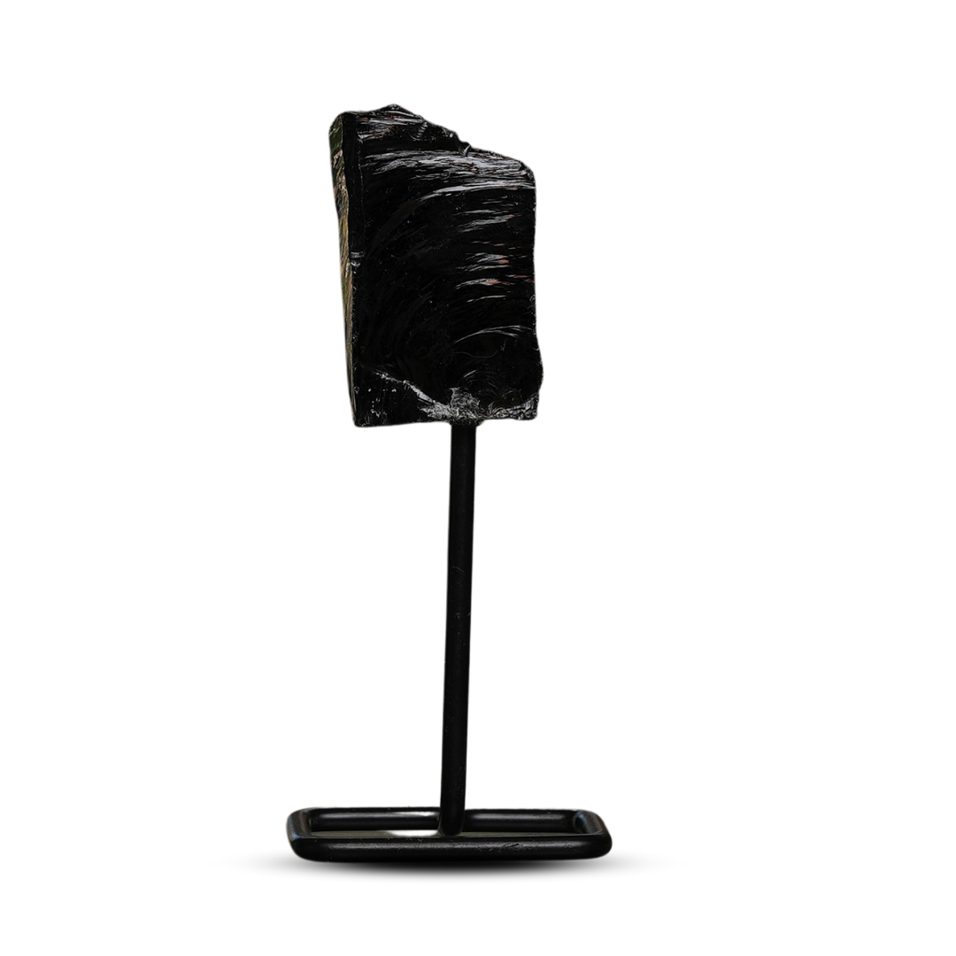 Black Obsidian Raw Stone Stand