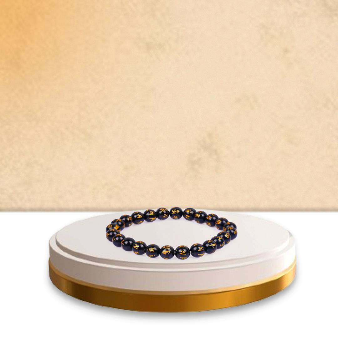 Black Om Mani Bracelet