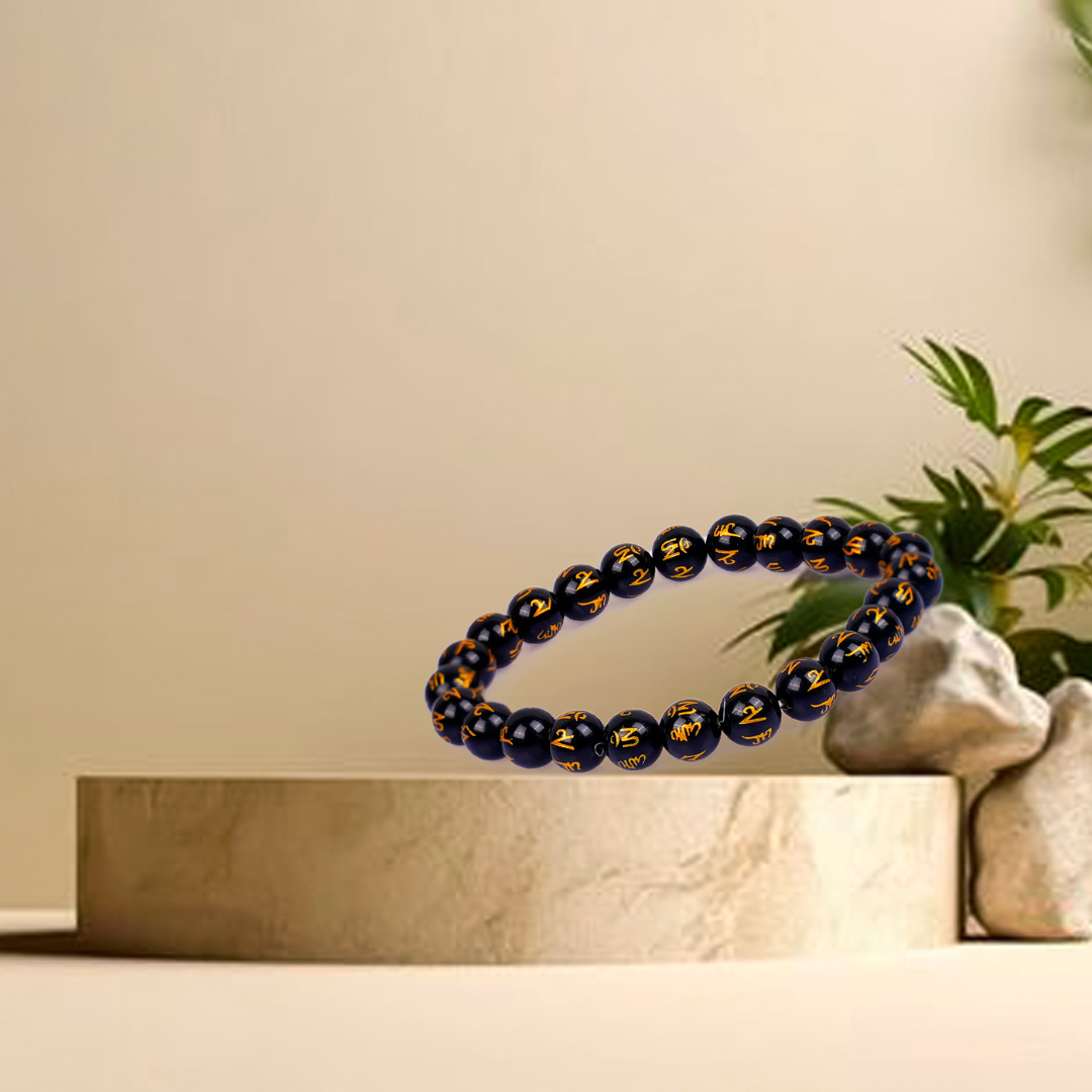 Black Om Mani Bracelet