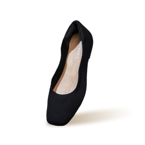 Plush Square Flats : Black