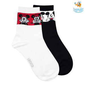 Black and White Mickey Socks - Pack of 2