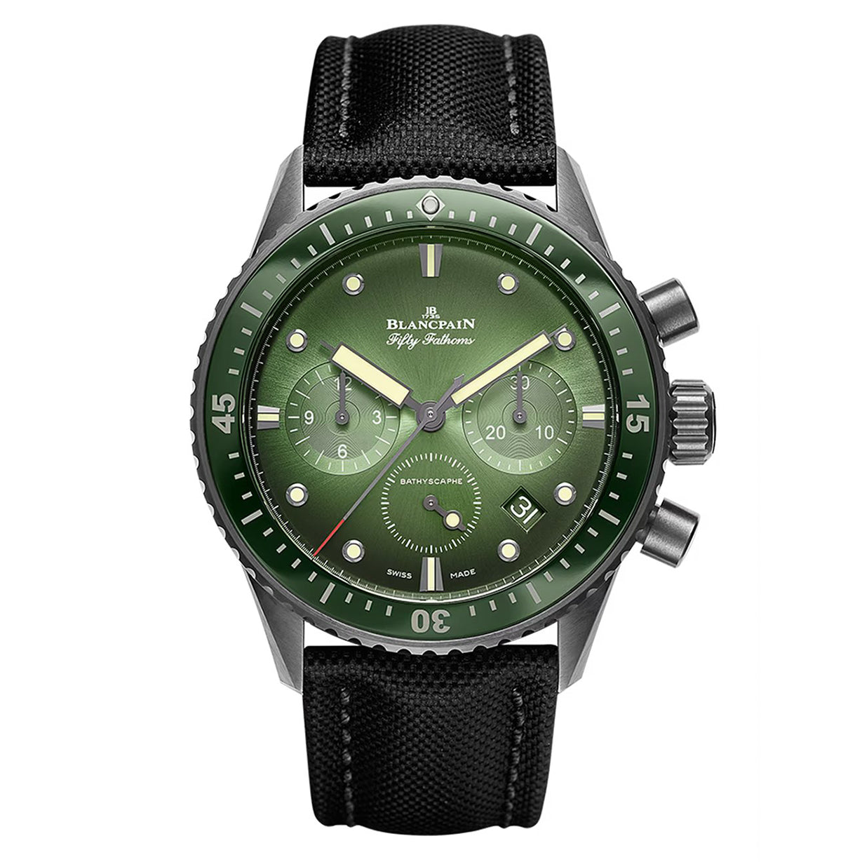 Blancpain Fifty Fathoms Green Dial 43.6 MM Men's Watch
