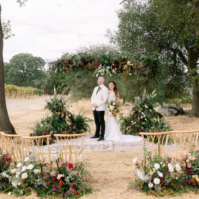 Dusty Orange and Green Oasis Styled Shoot