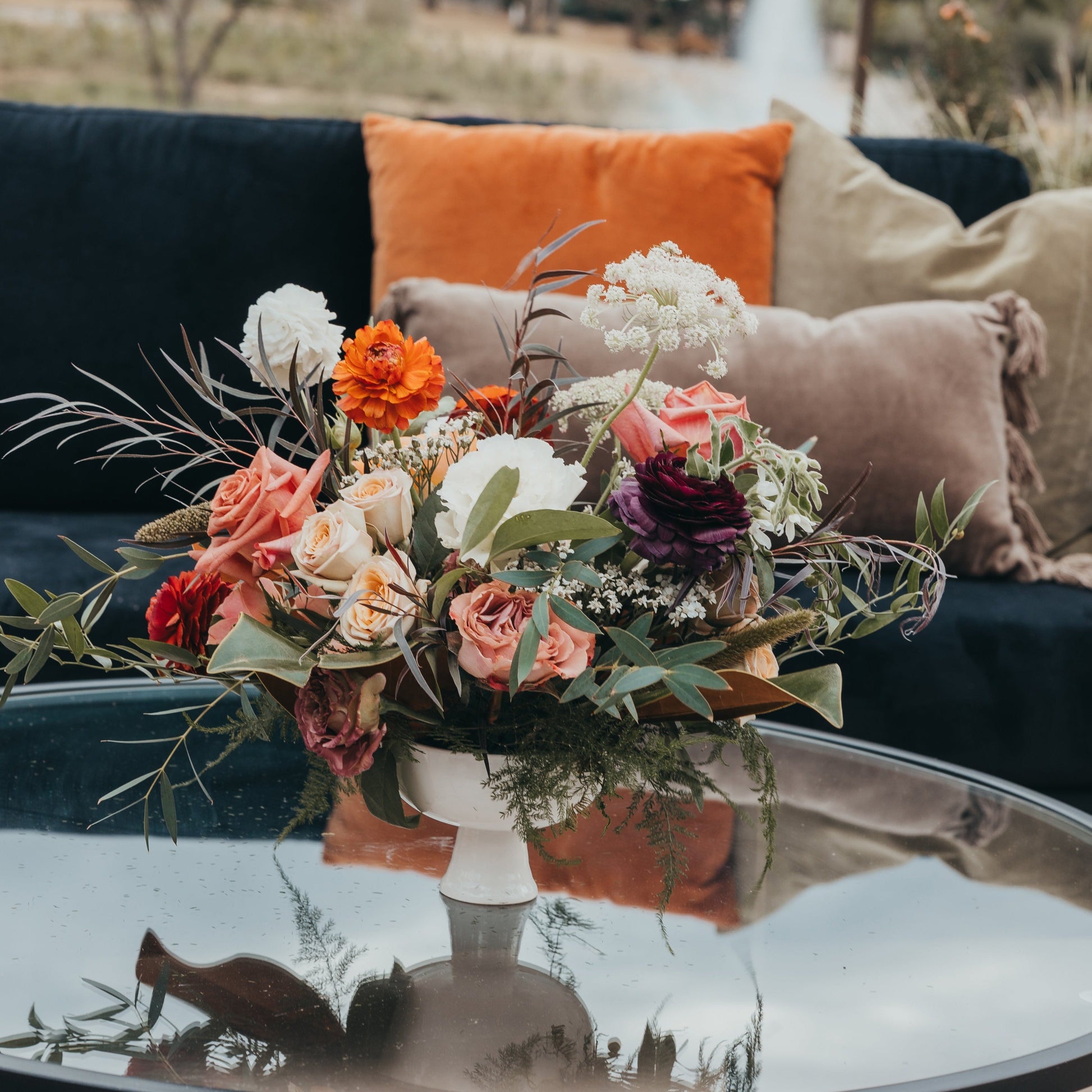 Dusty Orange and Green Oasis Styled Shoot
