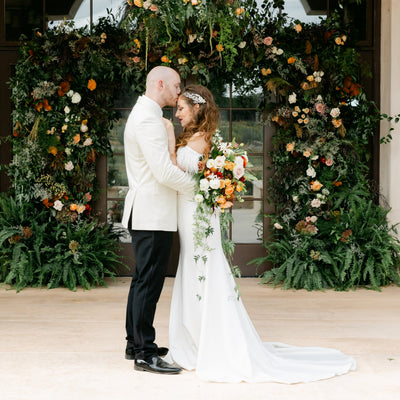 Dusty Orange and Green Oasis Styled Shoot