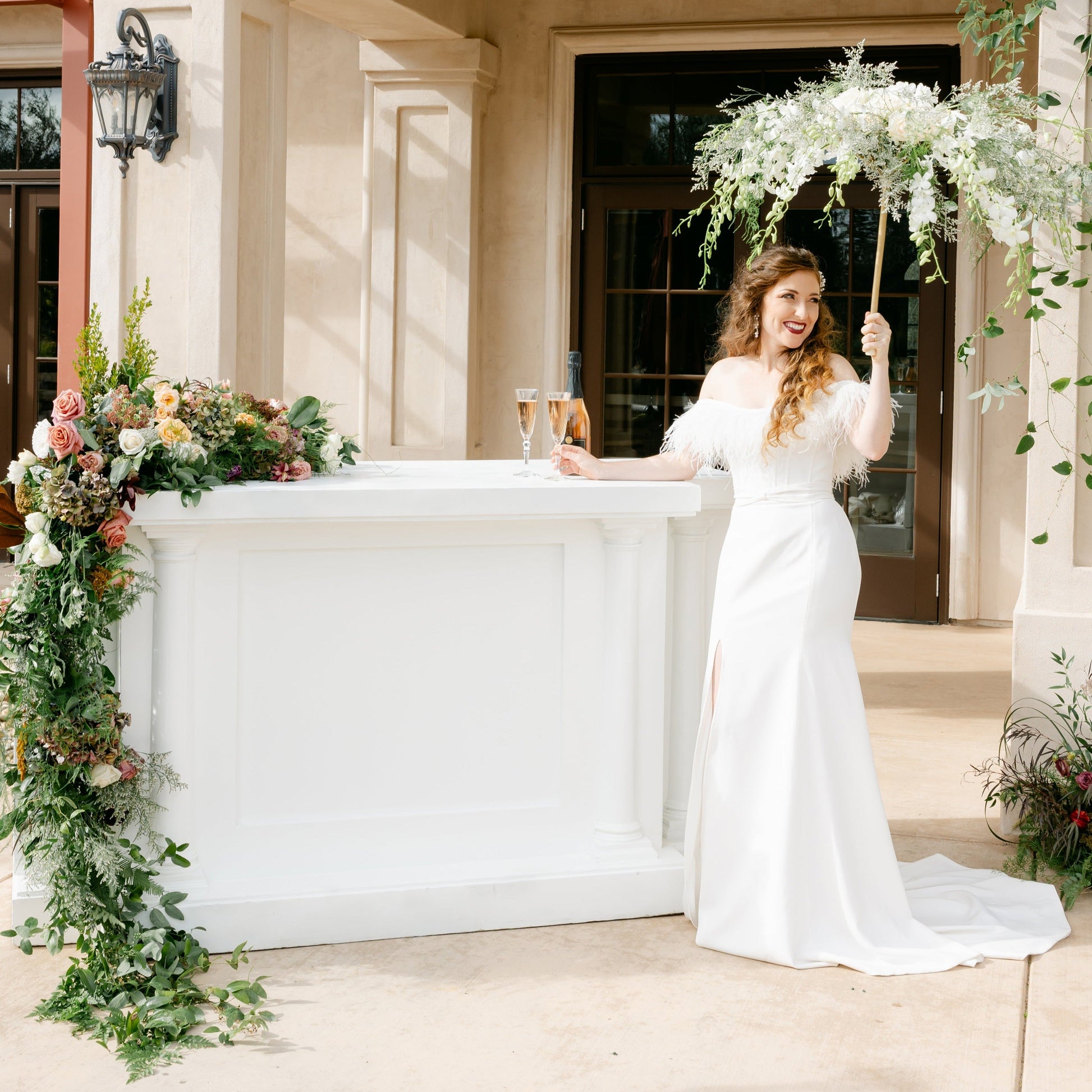 Dusty Orange and Green Oasis Styled Shoot