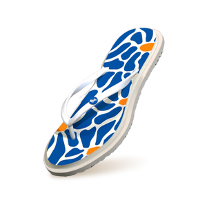 Printed Flip Flops : Blue