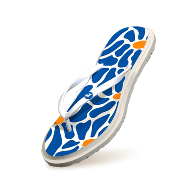 Printed Flip Flops : Blue
