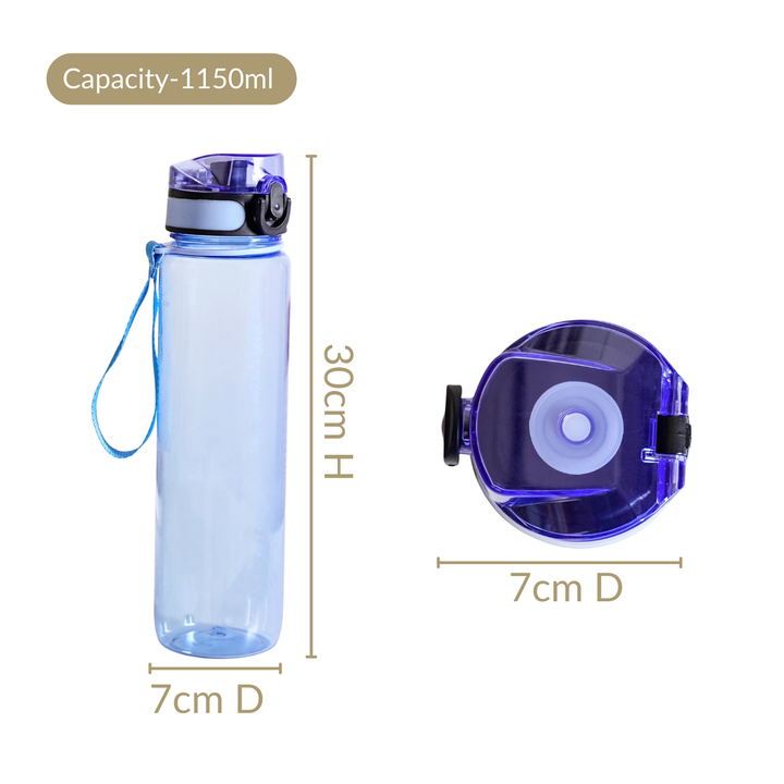 Aqualite Tall Sipper Water Bottle Set Of 2 Blue Jay 1150ml