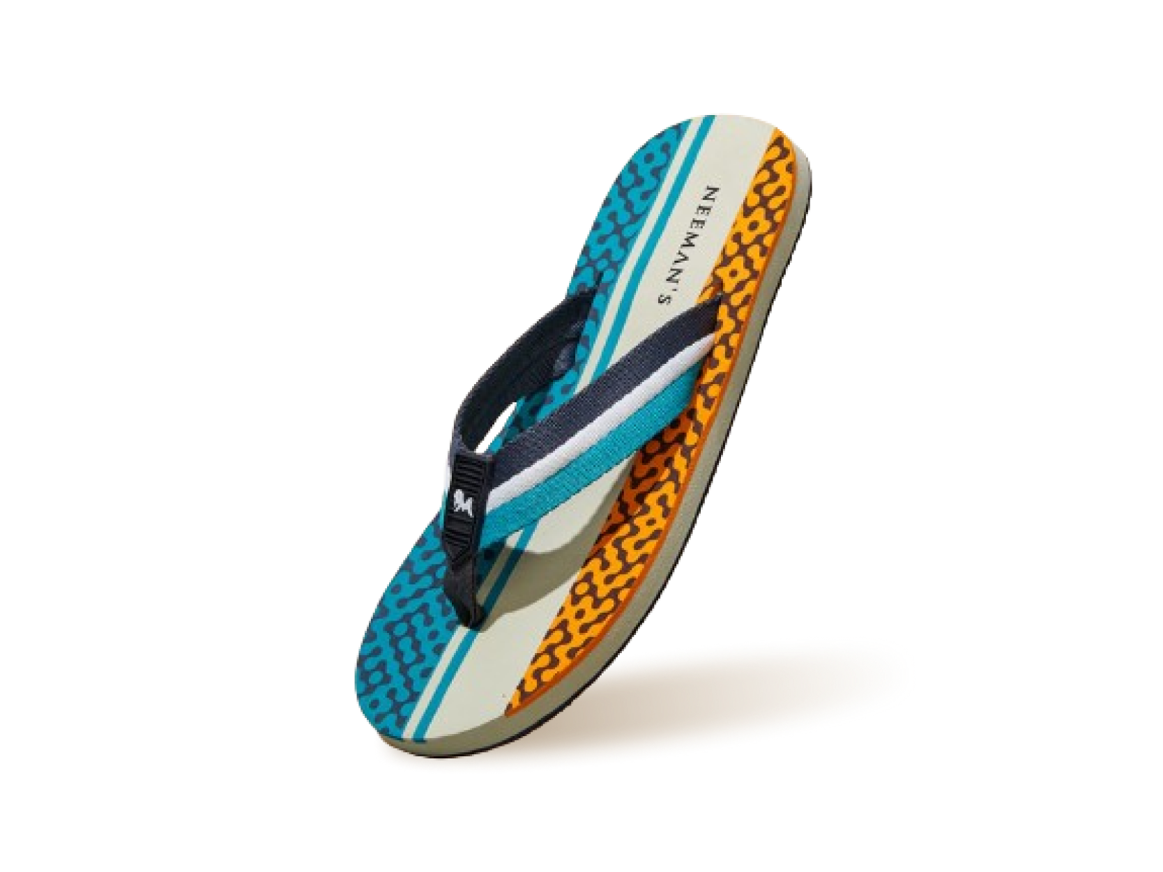 Striped Fusion Flips : Teal-Ivory-Orange