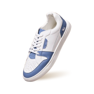 Retro Slick Sneakers : Blue and White