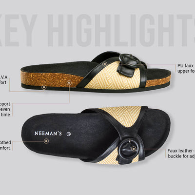 Boheme Chic Slides : Black