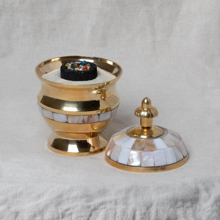 Brass Mother of Pearl Charcoal Burner Kit