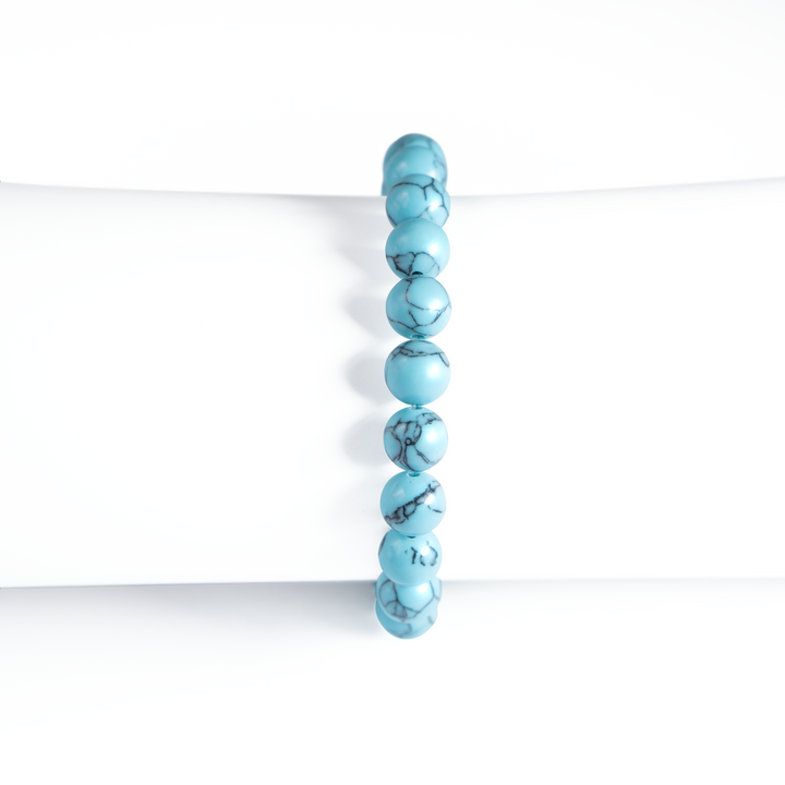 Spiritual Turquoise Blue Crystal Bracelet For Men