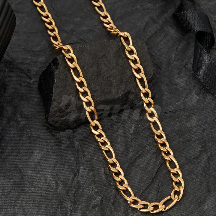 Fancy Gold Curb Chain Necklace For Men