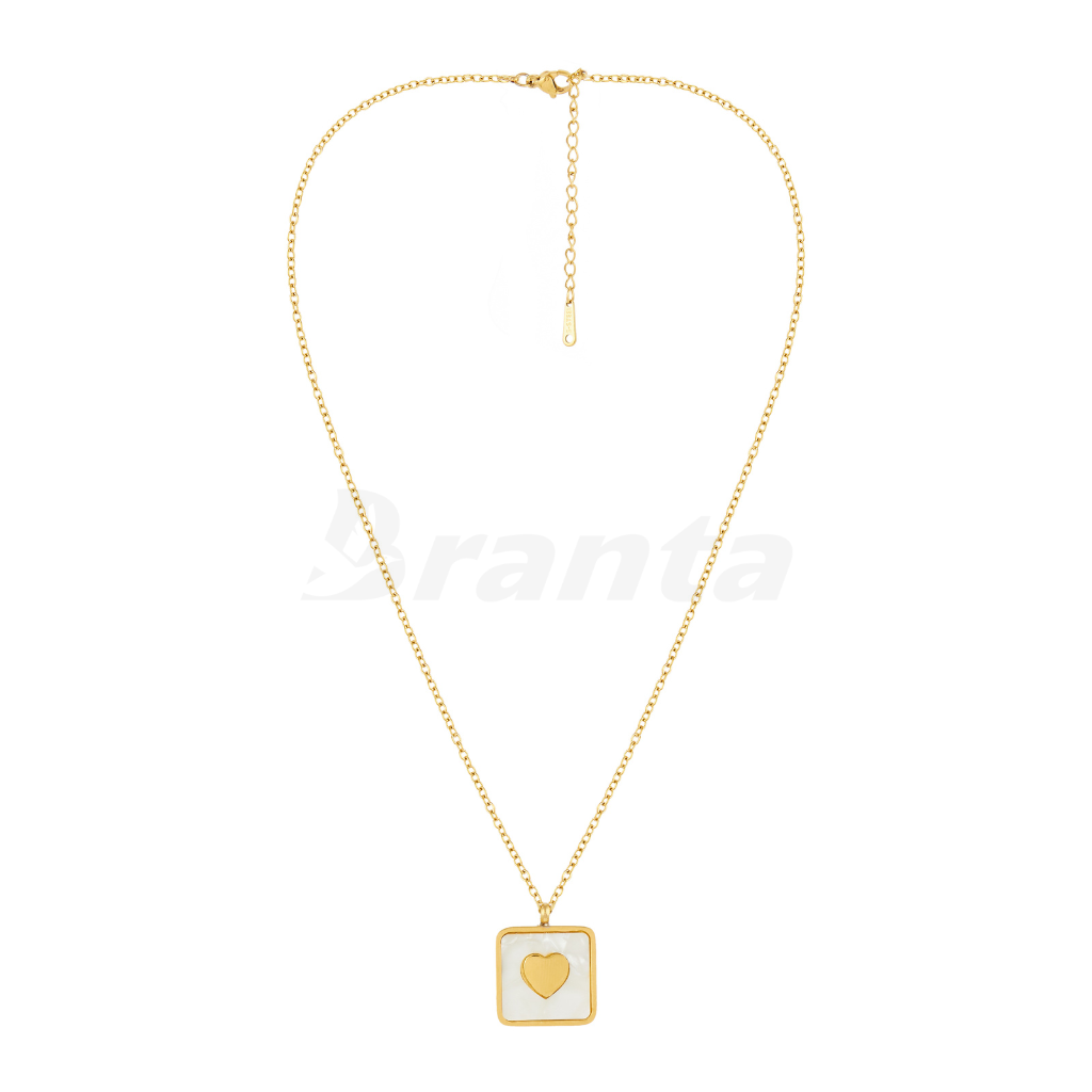 Square Heart Necklace Tarnish free