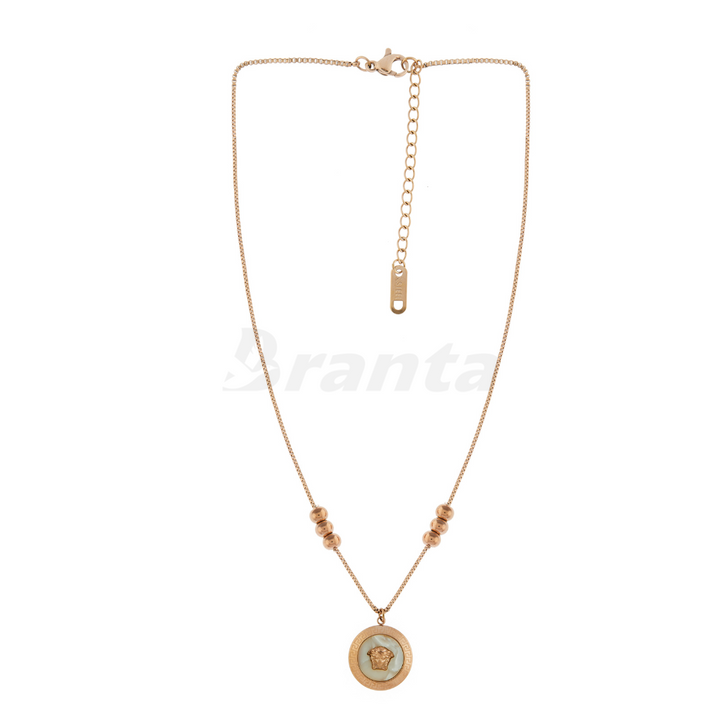 Greek Circle Pendant Necklace