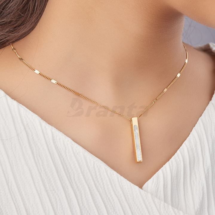 White Stick pendant Necklace