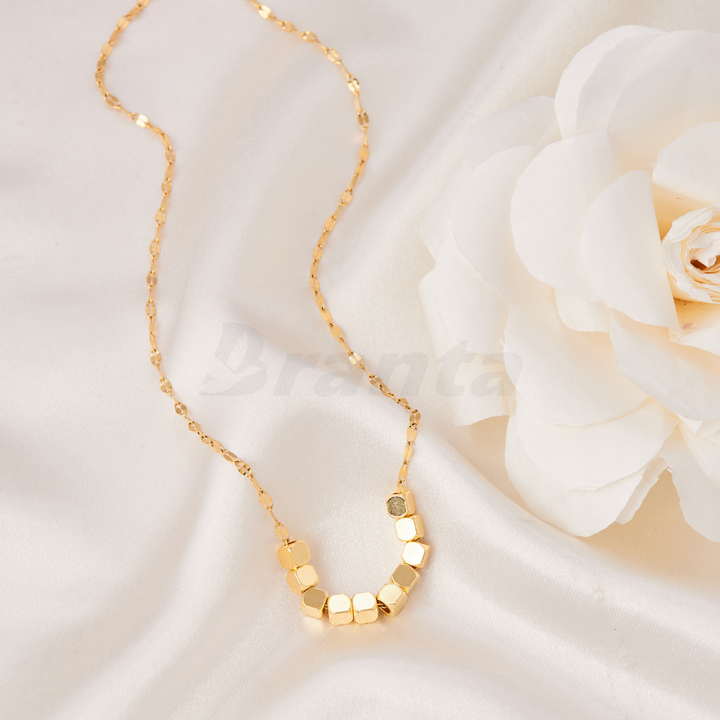 Gold Cube Necklace