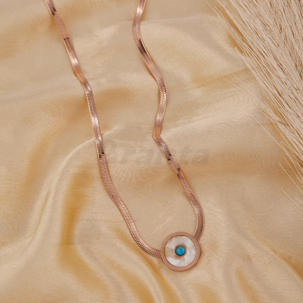 Round Evil Eye Pendant Necklace