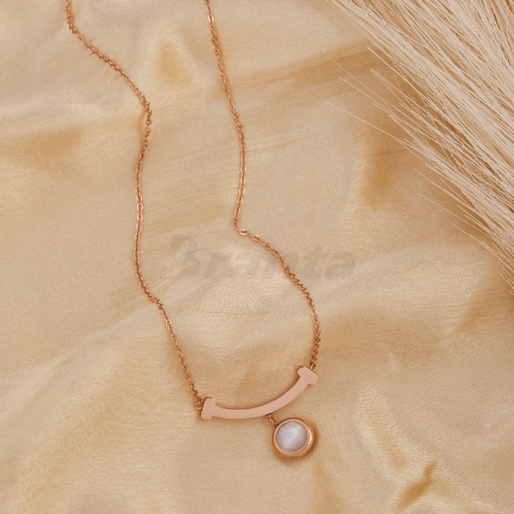 Whispering Pendant Rose Gold Necklace For Women