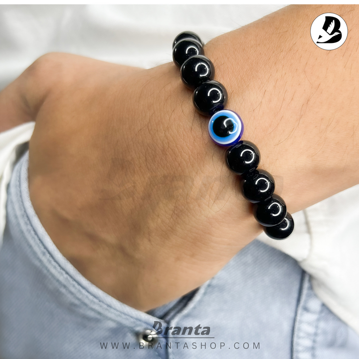 Protective Evil Eye Crystal Black Bracelet 2 Pieces Combo