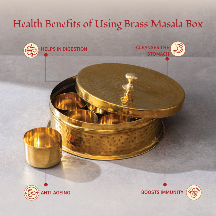 Brass Masala Daani / Spice Box