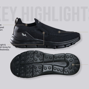Breathe Ease Slip Ons : Black