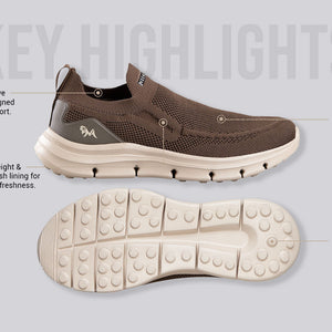 Breathe Ease Slip Ons : Brown