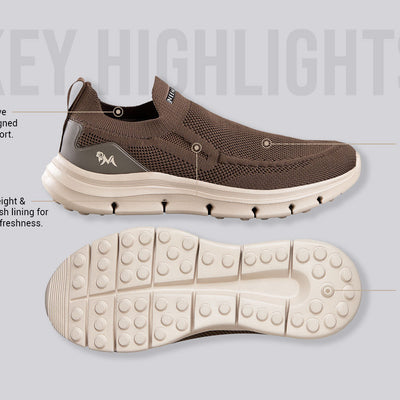 Breathe Ease Slip Ons : Brown