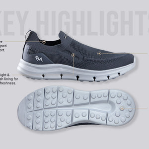 Breathe Ease Slip Ons : Grey