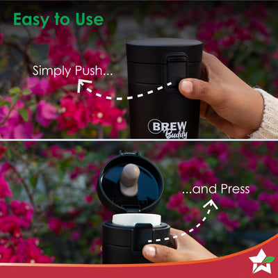 Wonderchef Renewed Brew Buddy Portable Coffee Mug .