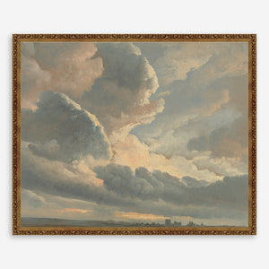 Study of Clouds with a Sunset near Rome Wall Art by Simon Alexandre Clement Denis