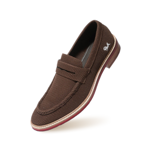 Block Heel Loafers : Brown