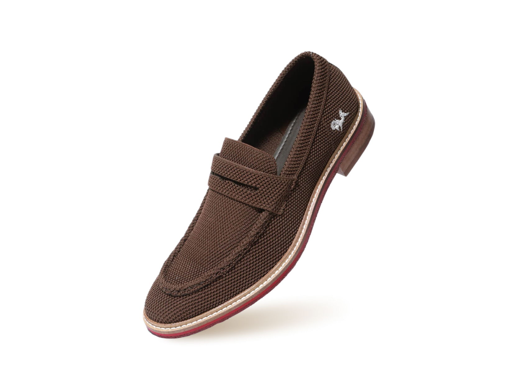 Block Heel Loafers : Brown