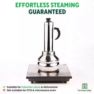 Stainless Steel Puttu Maker, Premium Quality, 100% Toxin-free, Non-stick, Bakelite Handle, Induction & Gas