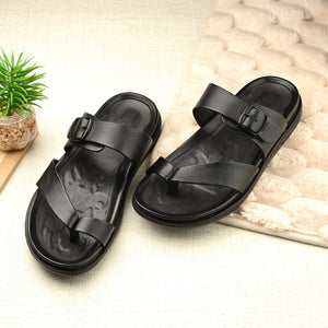 Egoss Leather Slippers For Men
