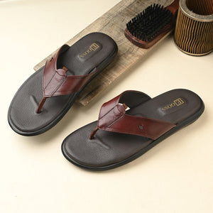 Egoss Leather Slippers For Men