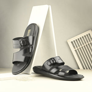 Egoss Leather Slippers For Men