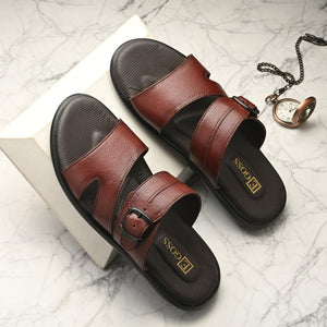 Egoss Leather Slippers For Men