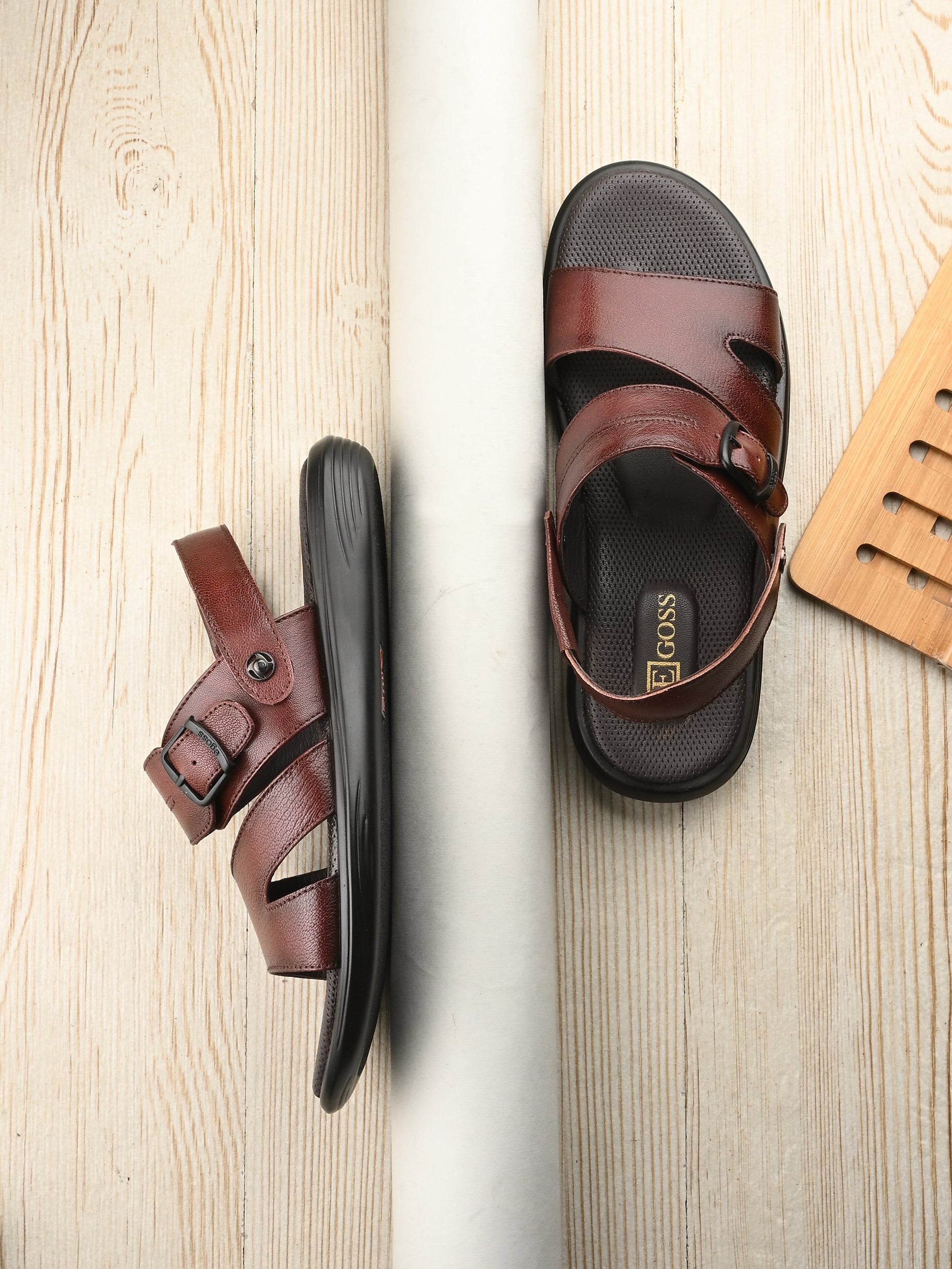 Egoss Leather Sandals For Men