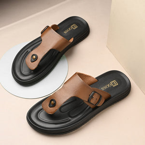 Comet Leather Slippers by Aspeerio