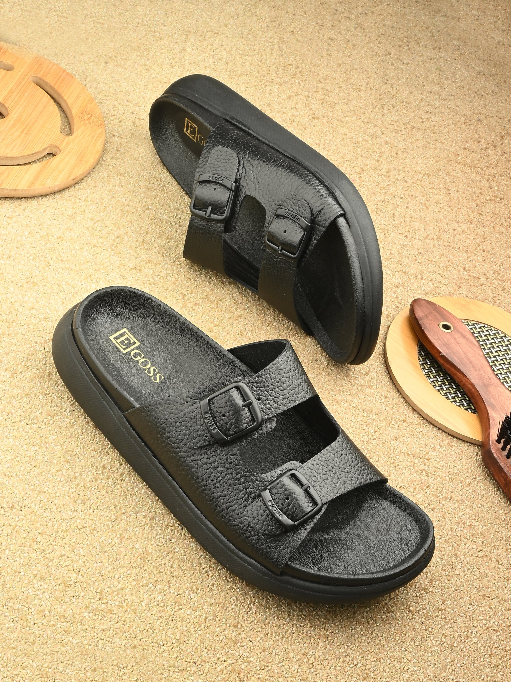 Comet Leather Slippers by Aspeerio