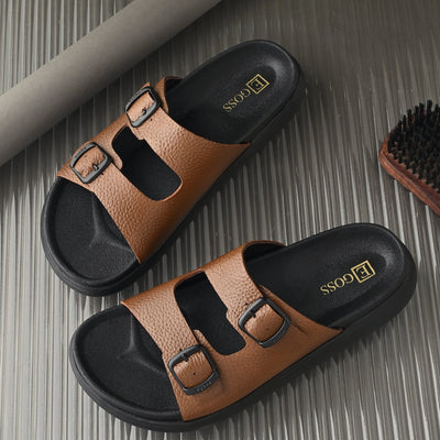 Comet Leather Slippers by Aspeerio